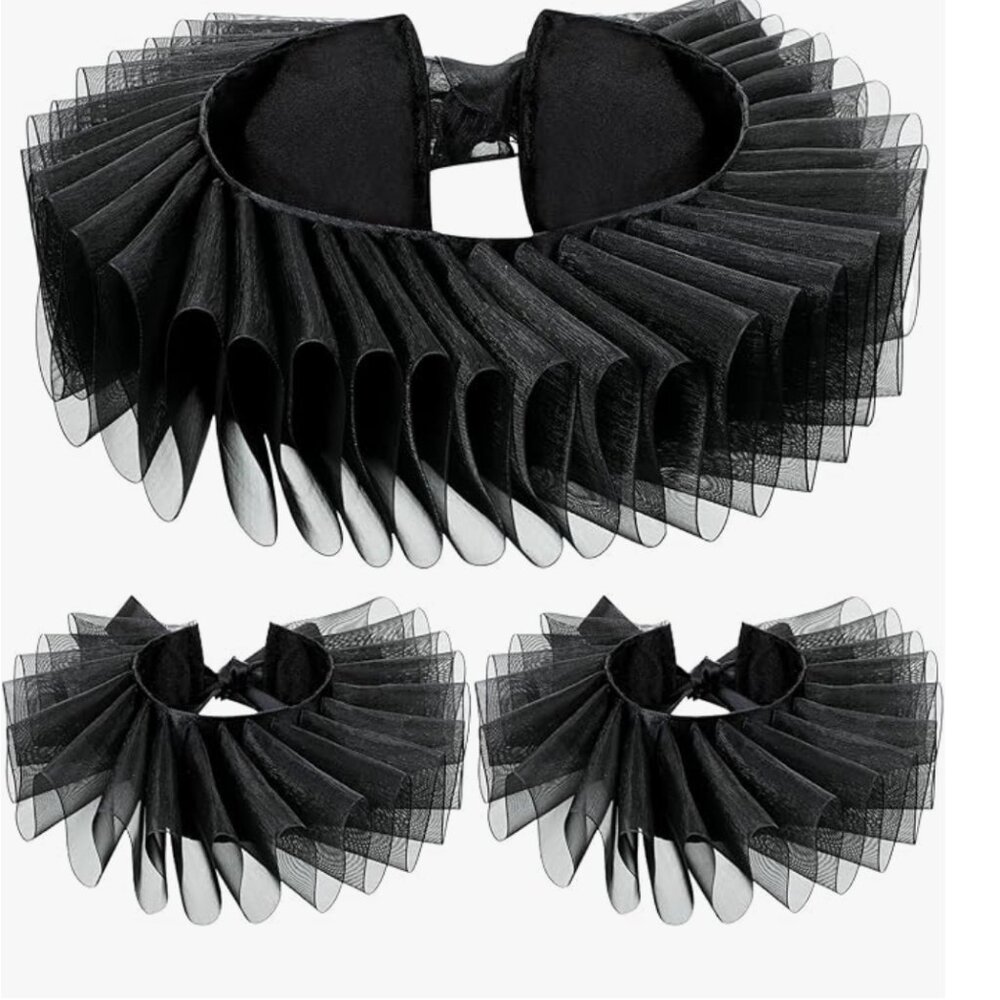 Halloween Clown Collar and Cuffs Set